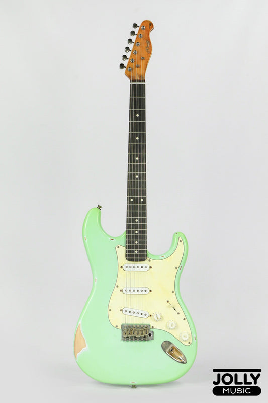 JCraft Vintage Series S-3VC Antique S-Style Electric Guitar Relic - Surf Green