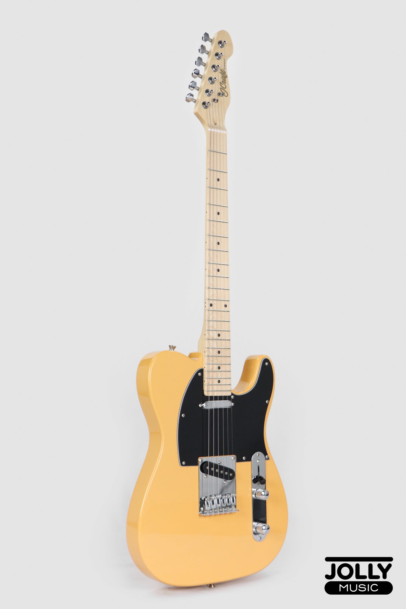 JCraft T-1 T-Style Electric Guitar with Gigbag - Honey