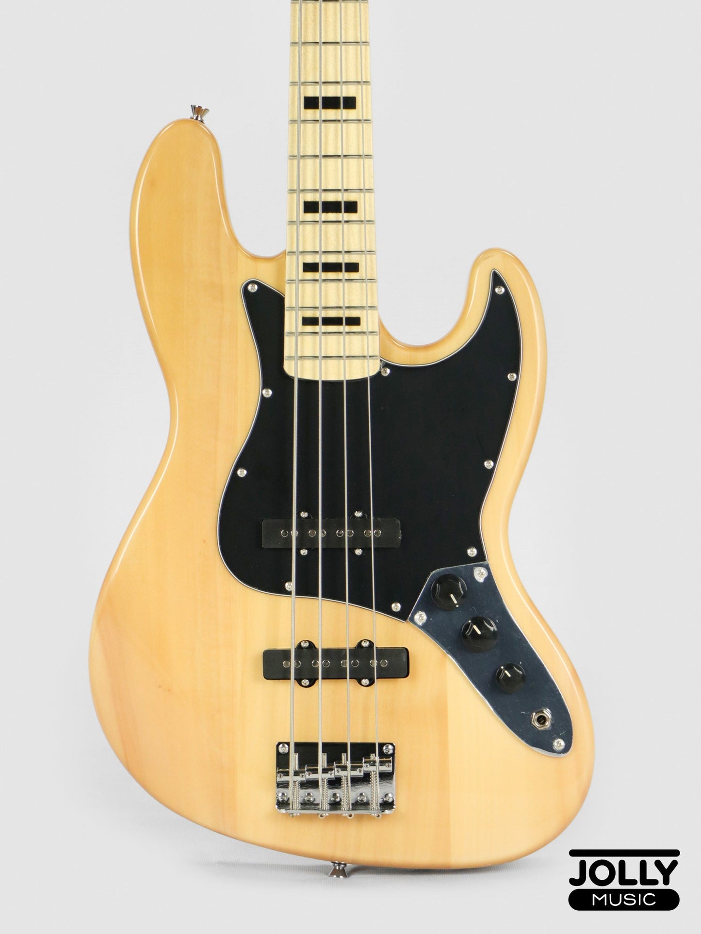 JCraft JB-1 J-Offset 4-String Bass Guitar with Gigbag - Natural