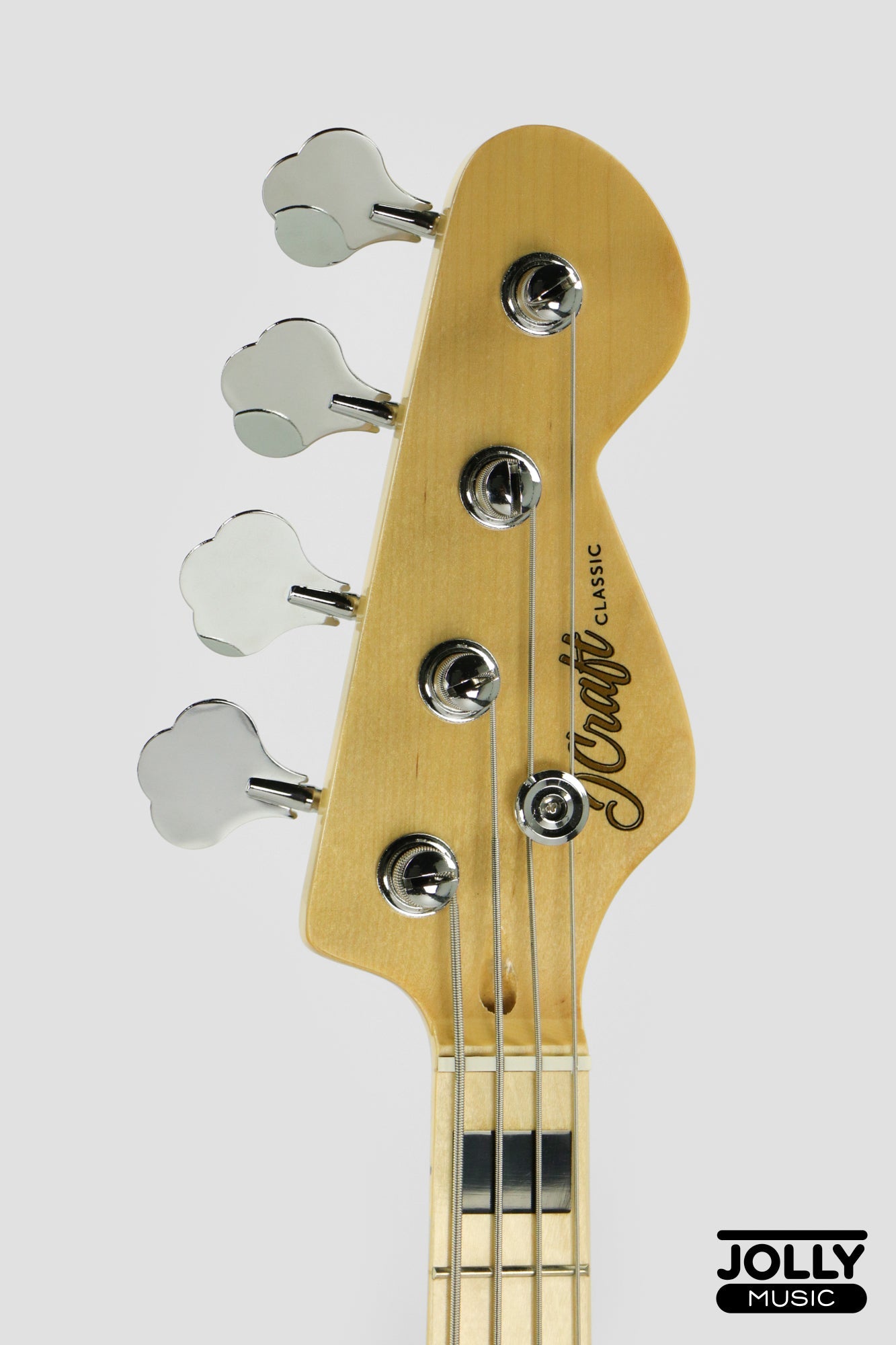 JCraft JB-1 J-Offset 4-String Bass Guitar with Gigbag - Natural