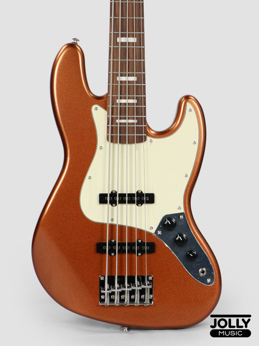 Jcraft JB-2 5-String Electric Bass 2026 - Rosewood / Metallic Gold