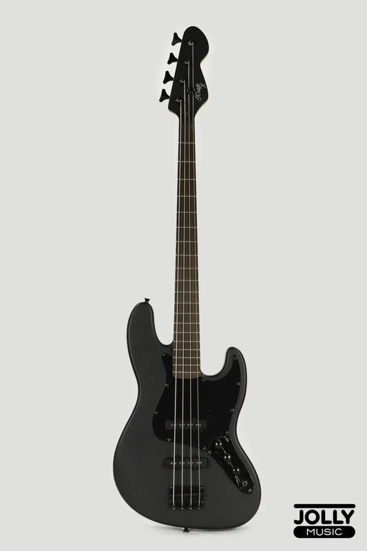 JCraft X Series JBX-1 Offset 4-String Bass Guitar - Matte Black