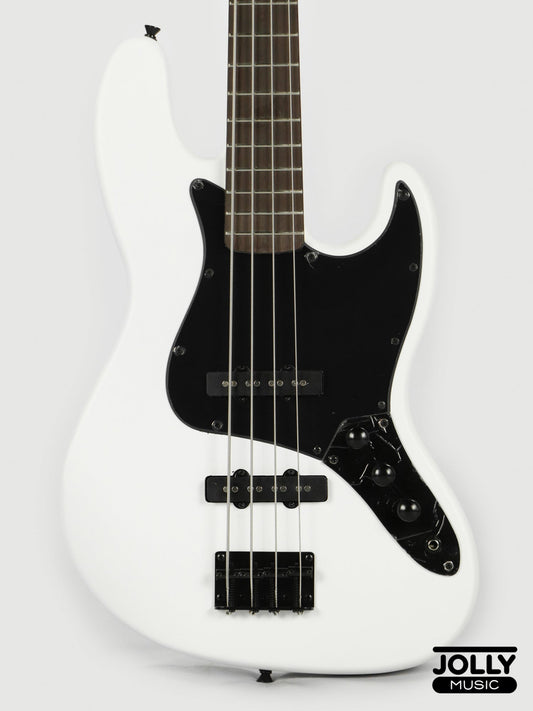 JCraft X Series JBX-1 Offset 4-String Bass Guitar - White
