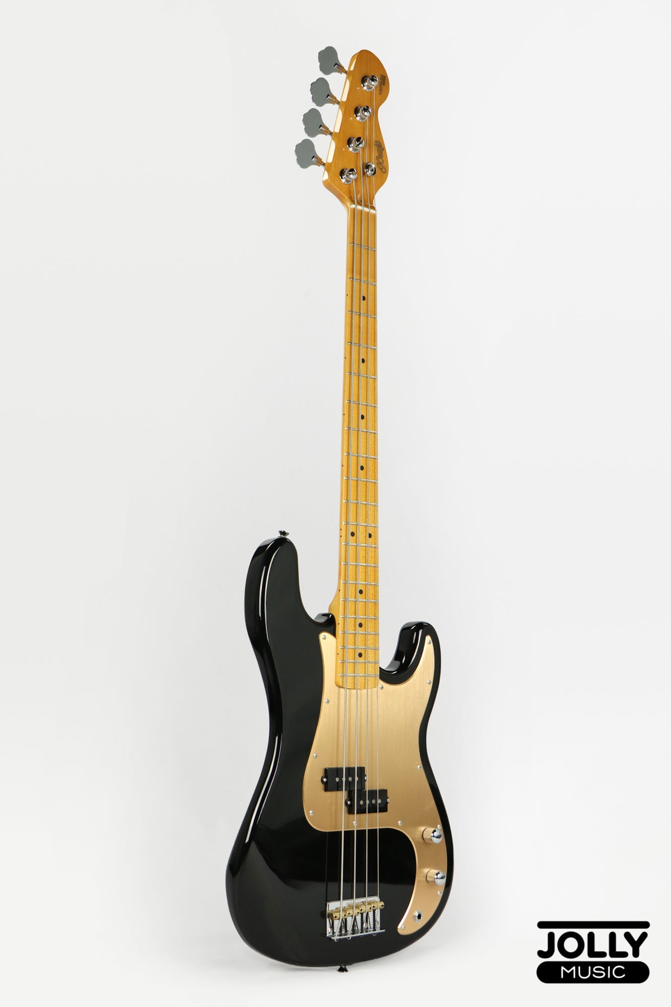 JCraft PB-3V 4-String Bass Guitar - Black
