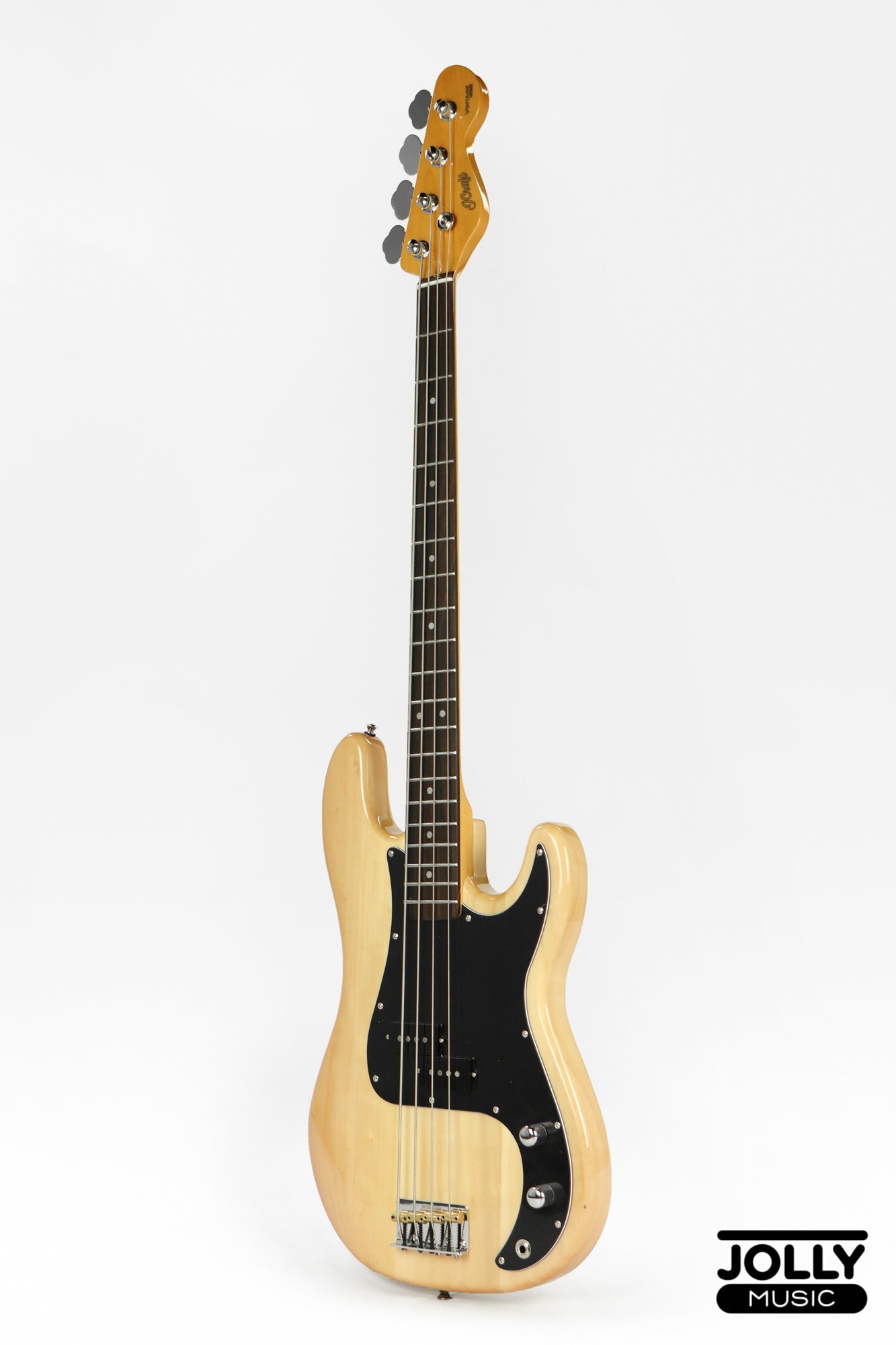 JCraft PB-3V 4-String Bass Guitar - Natural