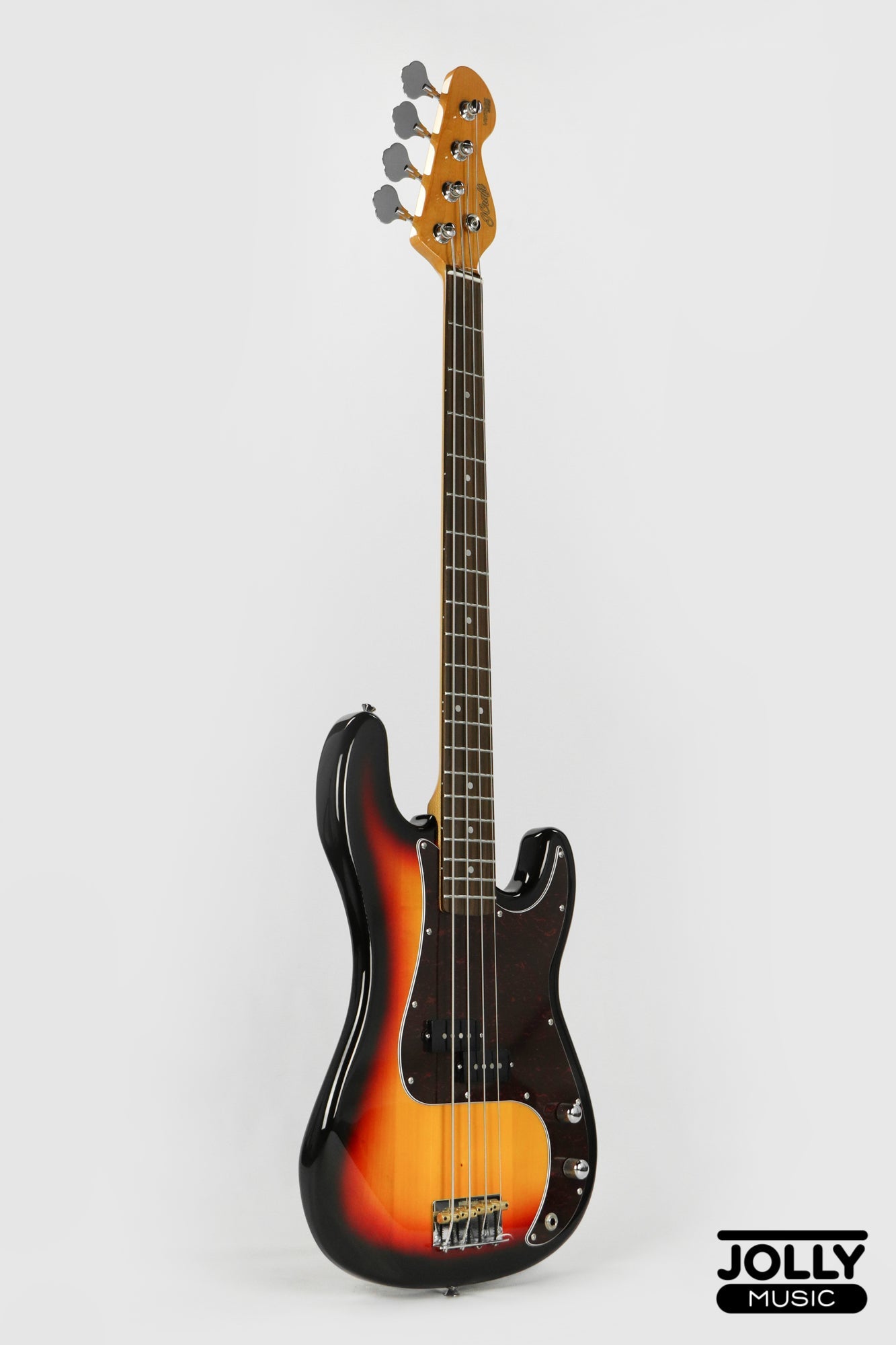 JCraft PB-3V 4-String Bass Guitar - Sunburst