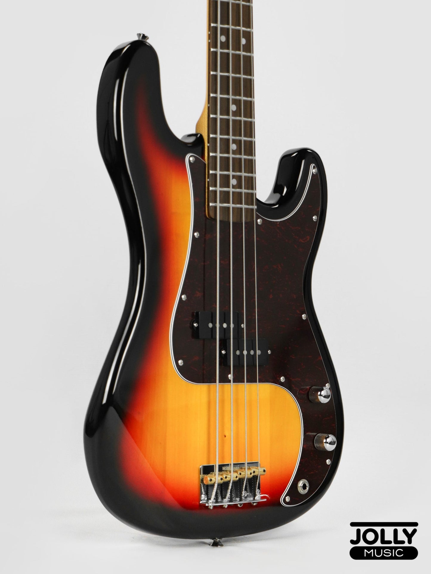 JCraft PB-3V 4-String Bass Guitar - Sunburst