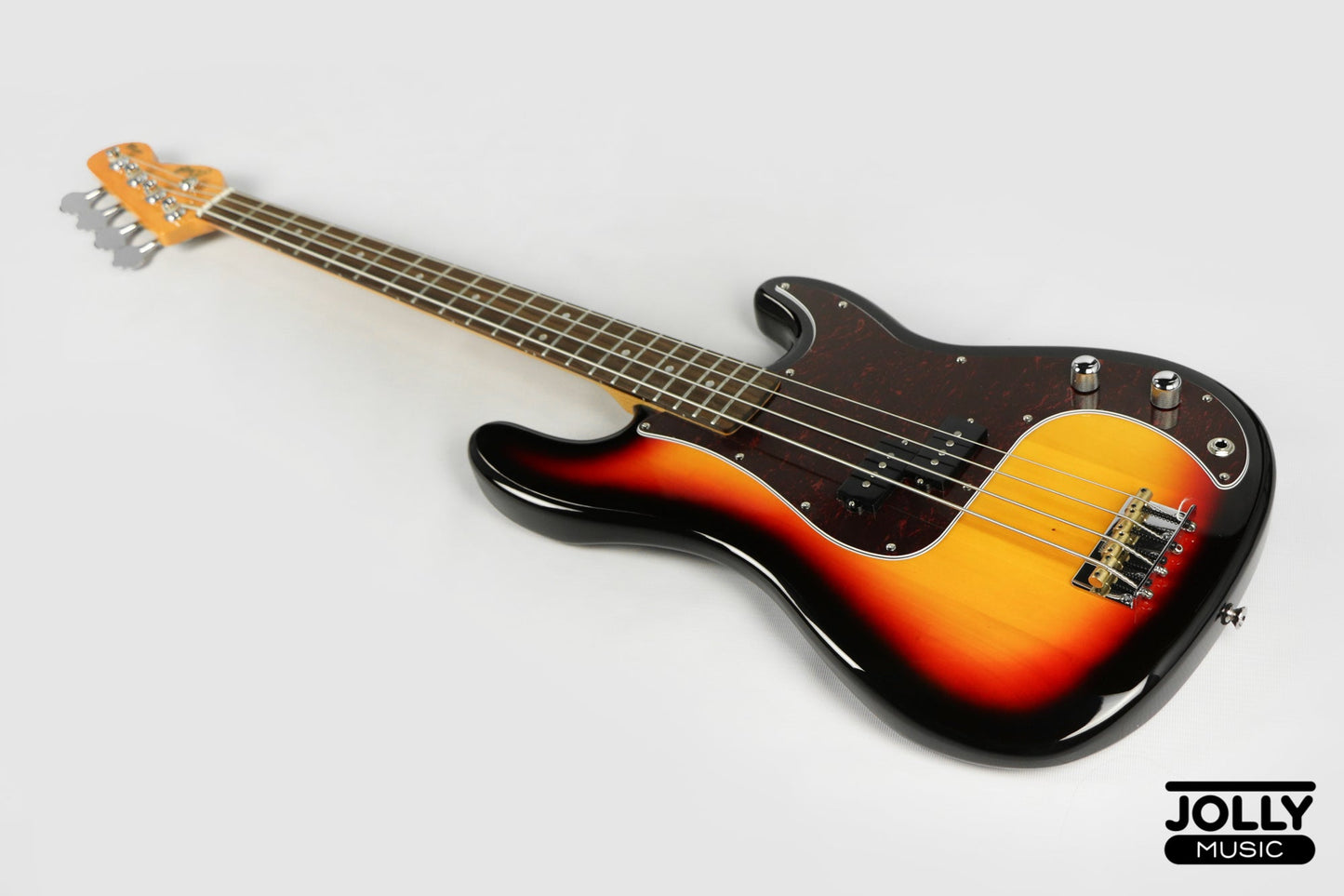 JCraft PB-3V 4-String Bass Guitar - Sunburst