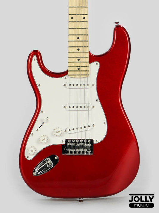 JCraft S-1 LEFT HAND S-Style Electric Guitar with Gigbag - Metallic Red