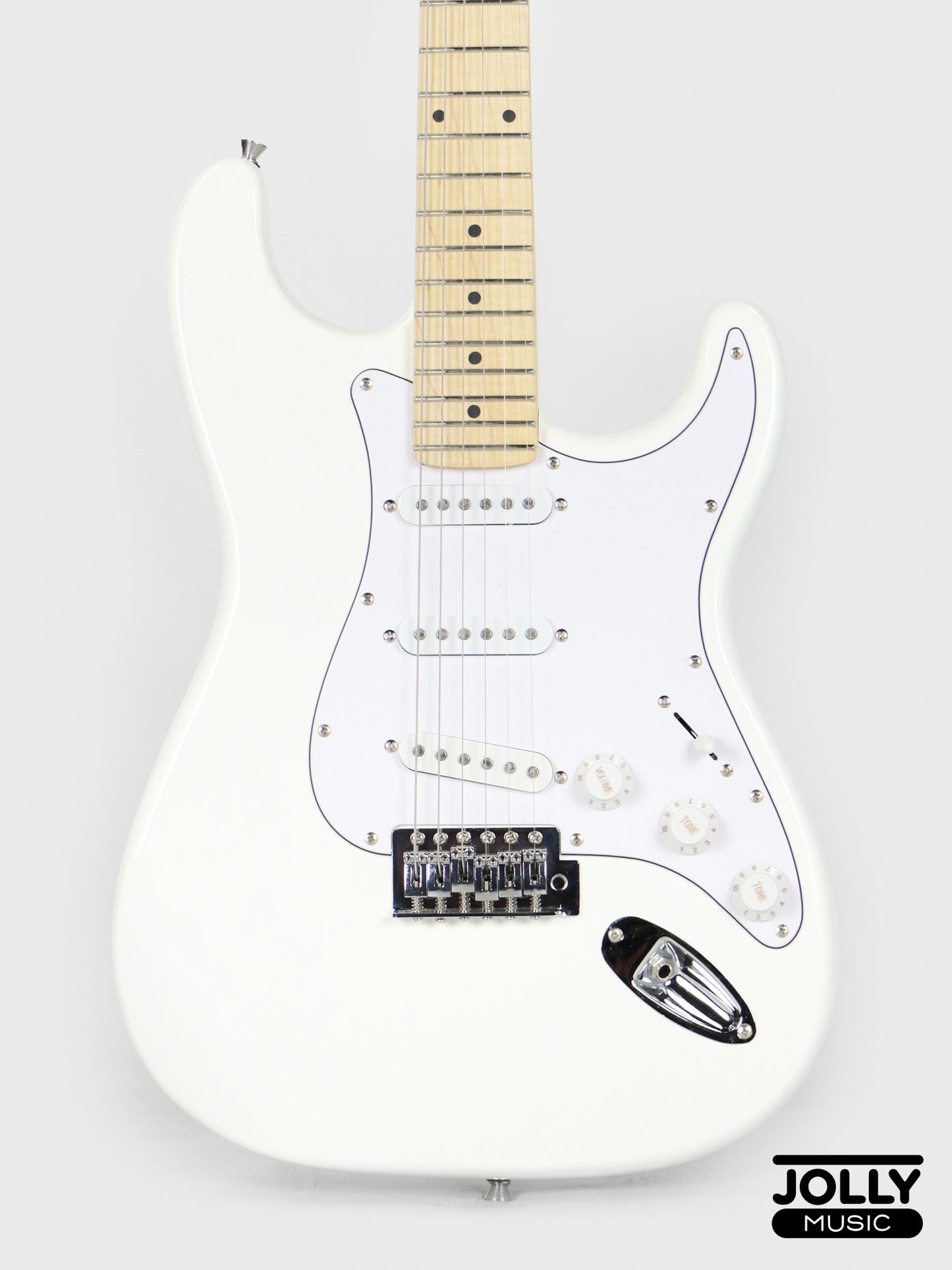 JCraft S-1 S-Style Electric Guitar with Gigbag - White