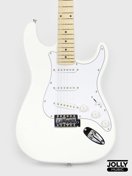 JCraft S-1 S-Style Electric Guitar with Gigbag - White