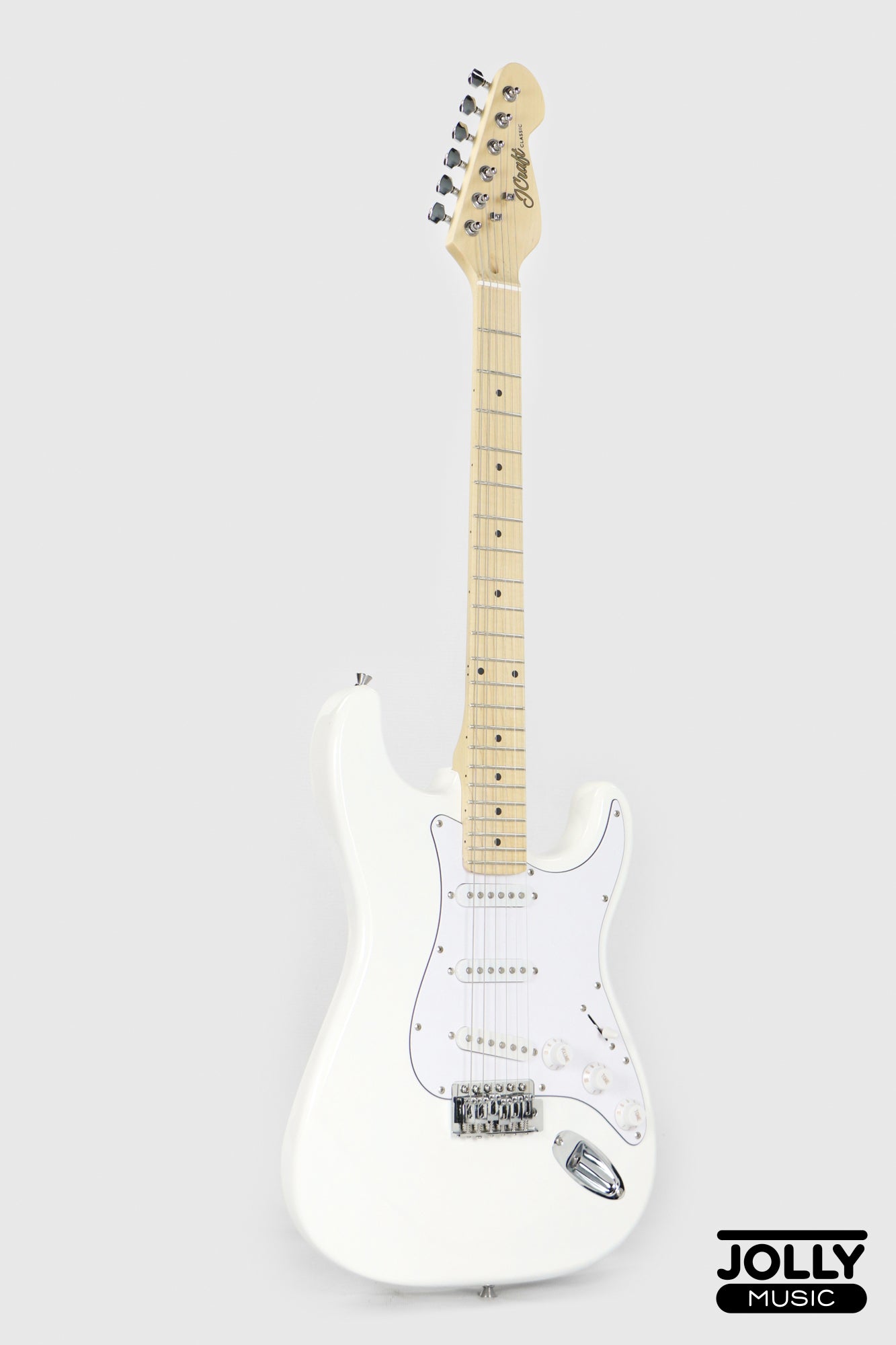 JCraft S-1 S-Style Electric Guitar with Gigbag - White
