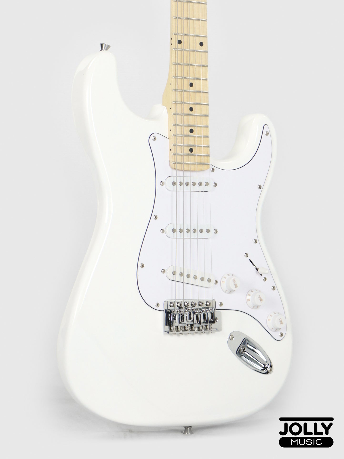 JCraft S-1 S-Style Electric Guitar with Gigbag - White