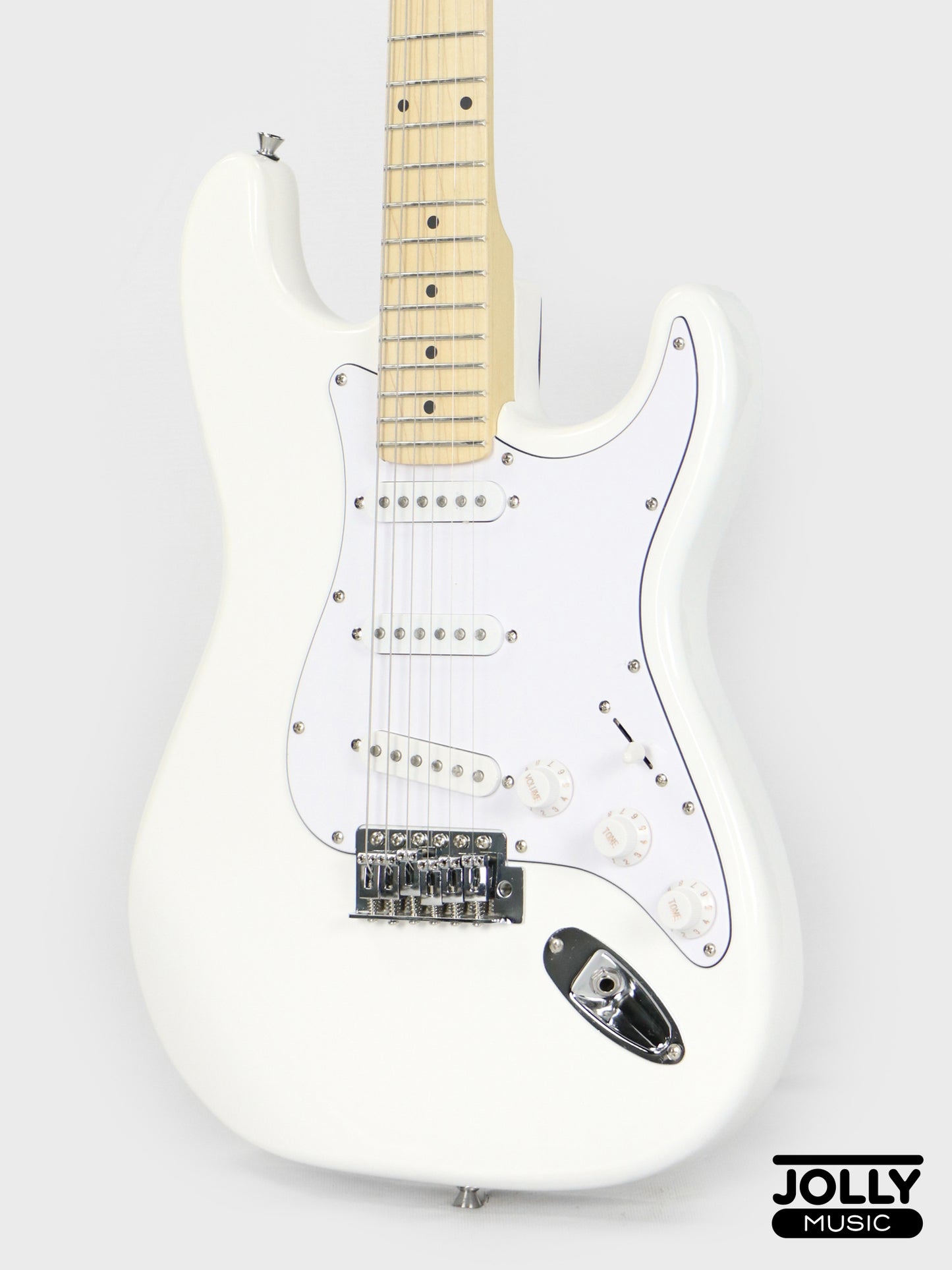 JCraft S-1 S-Style Electric Guitar with Gigbag - White