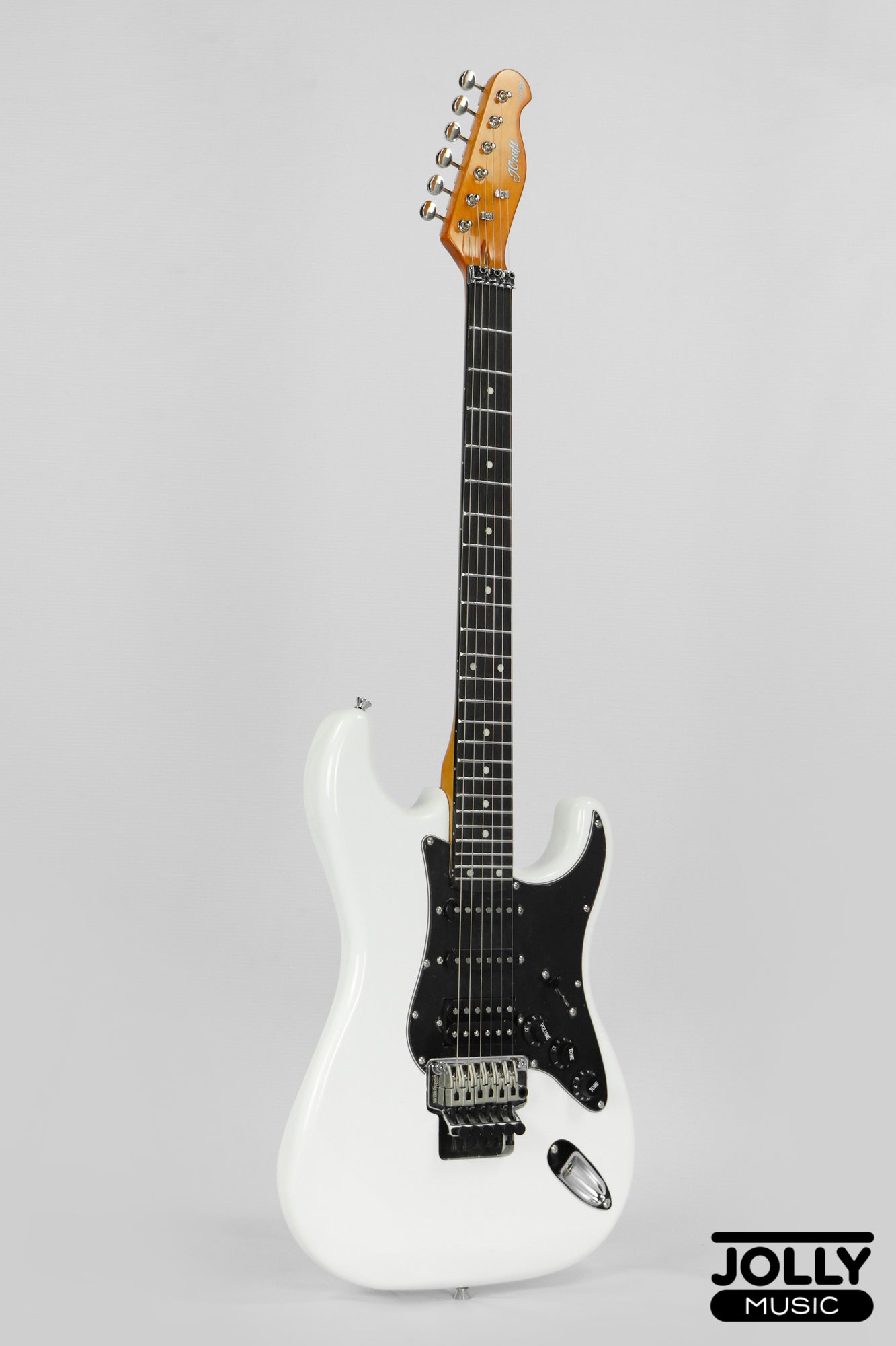 JCraft Modern Series S-3H FR24 HSS Double Locking Electric Guitar Wilkinson "Floyd" - Olympic White