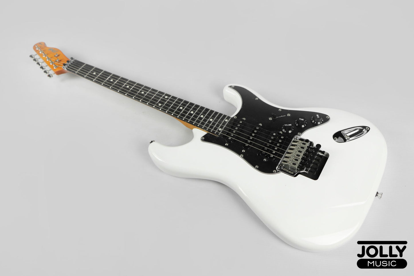 JCraft Modern Series S-3H FR24 HSS Double Locking Electric Guitar Wilkinson "Floyd" - Olympic White