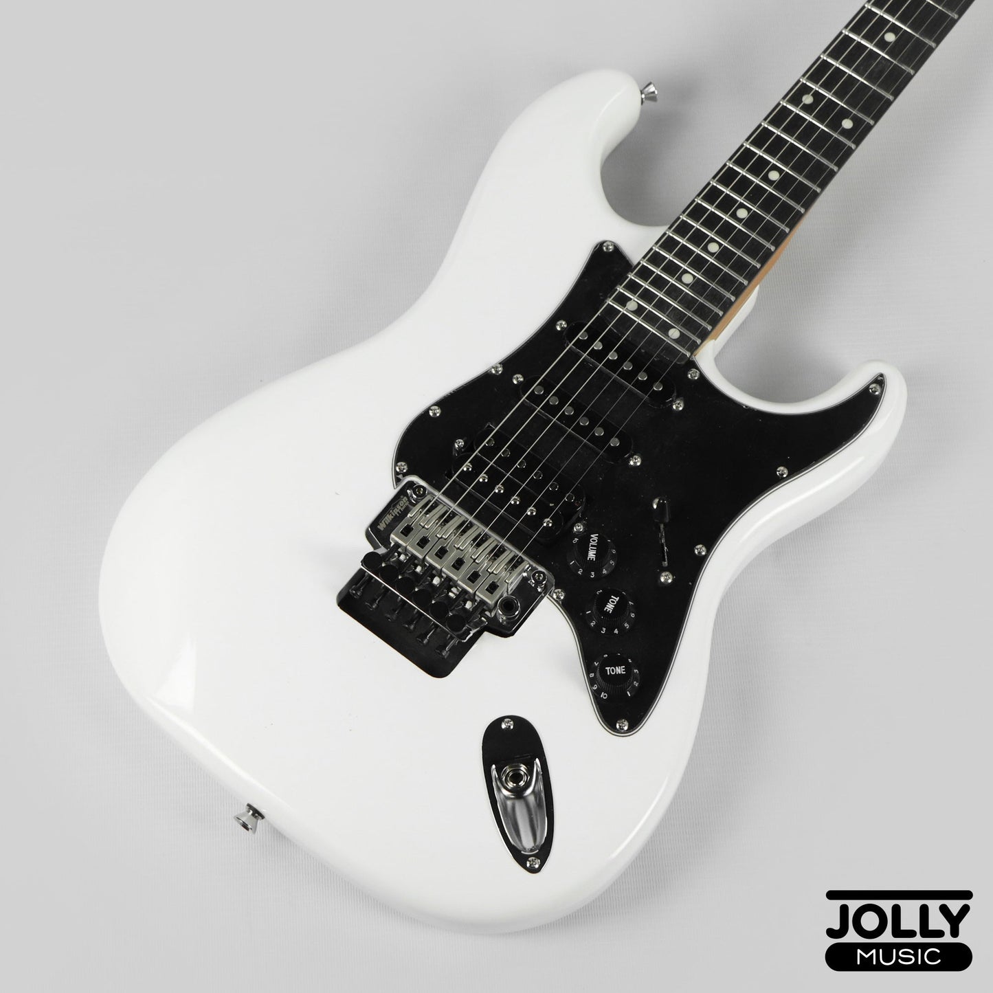 JCraft Modern Series S-3H FR24 HSS Double Locking Electric Guitar Wilkinson "Floyd" - Olympic White