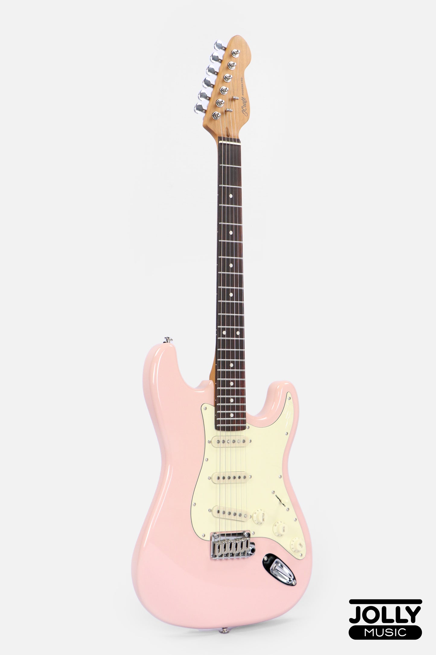 JCraft S-3 Modern PRO SSS Electric Guitar - Shell Pink