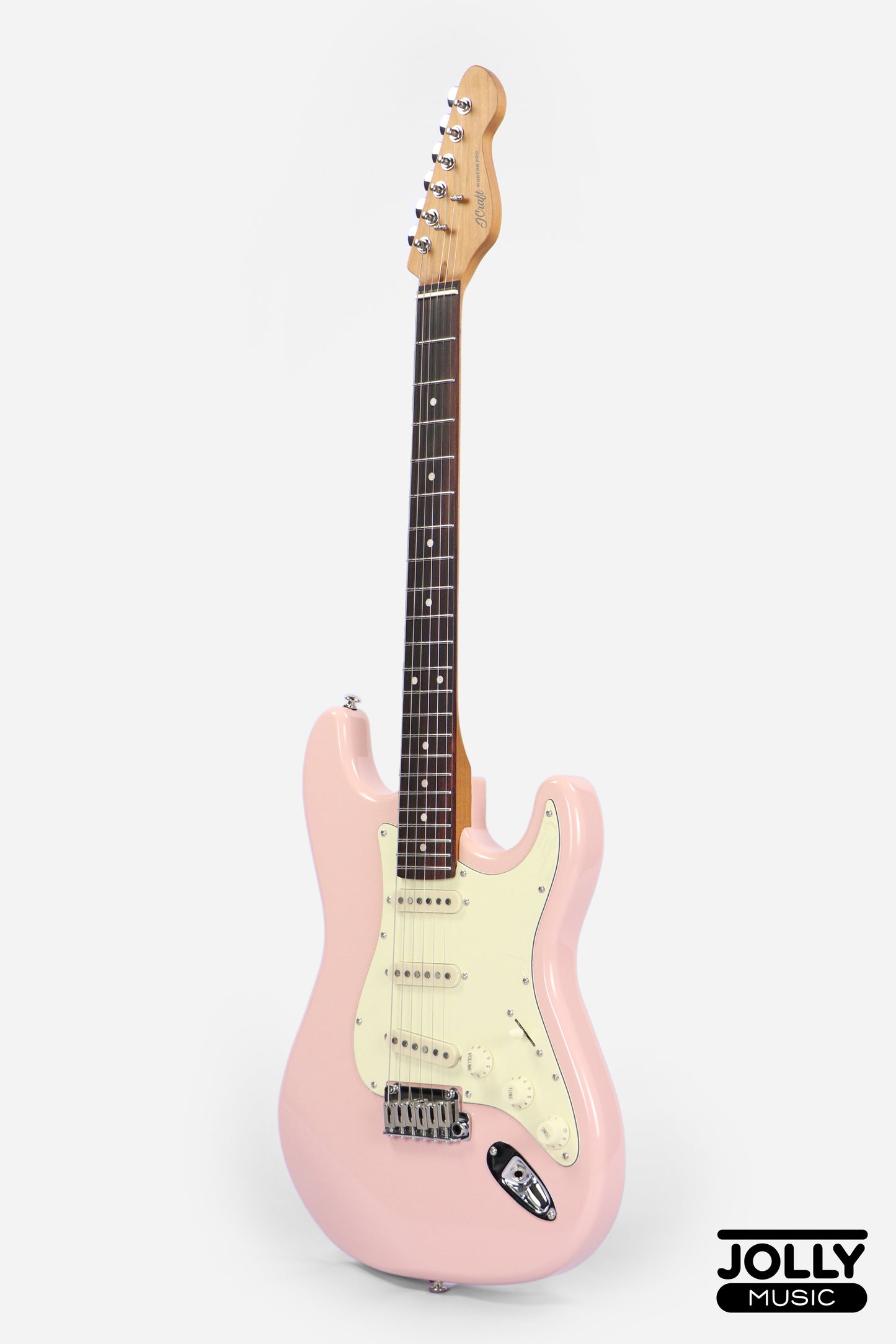 JCraft S-3 Modern PRO SSS Electric Guitar - Shell Pink