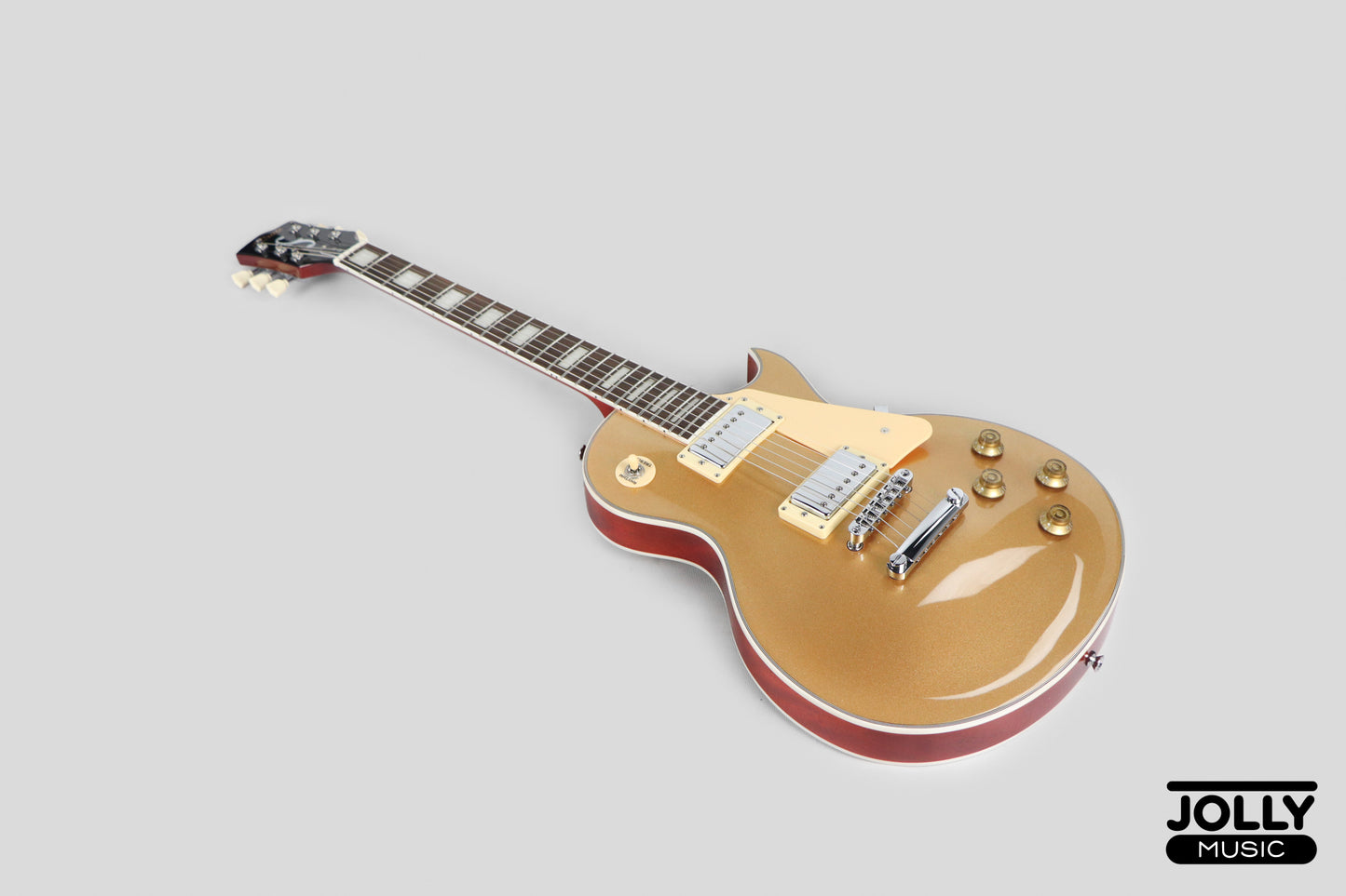 JCraft SC-3V Archtop Single Cut Electric Guitar - Goldtop