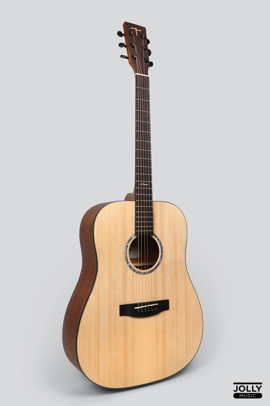 JCraft Troubadour TD-10 Dreadnought Acoustic Guitar with soft case