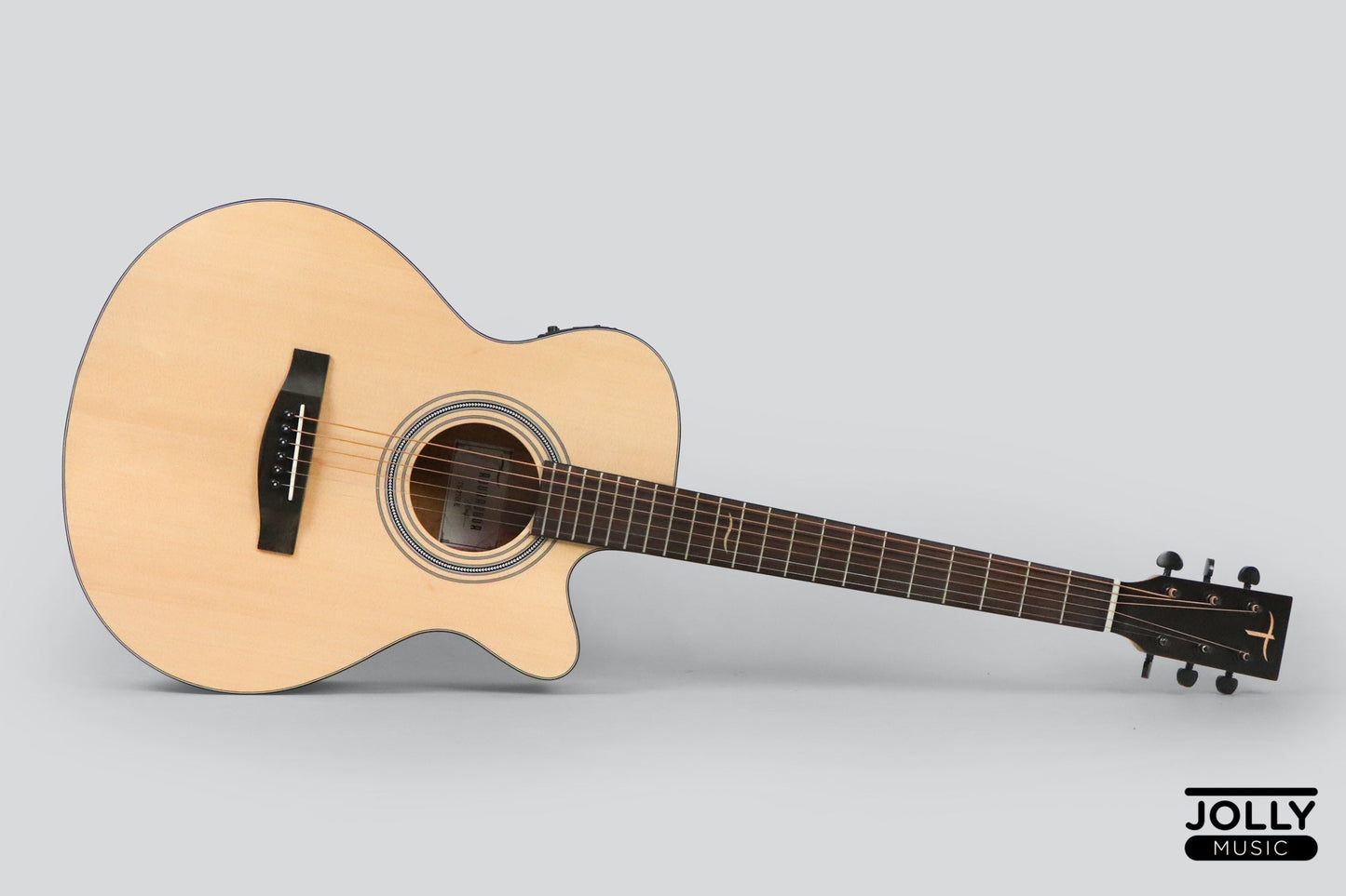 JCraft Troubadour TS-216CE Solid Top Cutaway Grand Symphony Acoustic Guitar with Pickups Gigbag