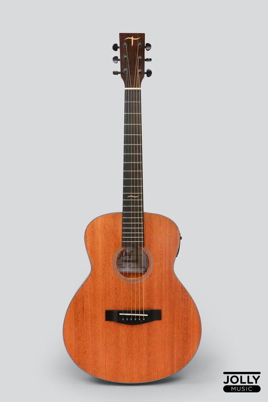 JCraft Troubadour Taka Mini EQ Left Hand GS 7/8 Acoustic Guitar with Pickups and bag