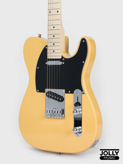 JCraft T-1 T-Style Electric Guitar with Gigbag - Honey