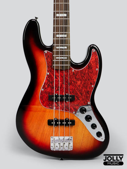 JCraft JB-2A J-Offset 4-String Bass Guitar - Sunburst