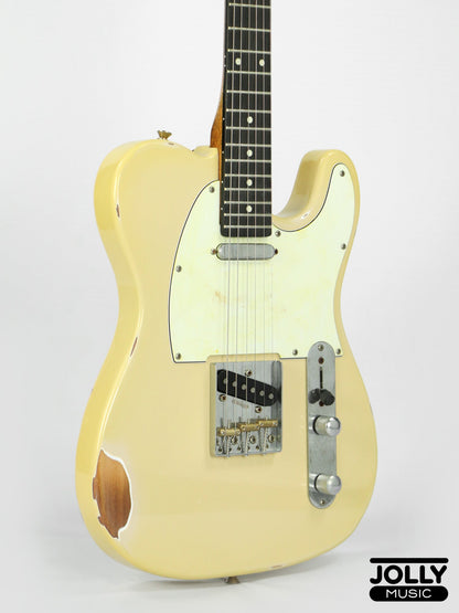 JCraft Vintage Series T-3VC Relic T-Style Electric Guitar - Ash Blonde
