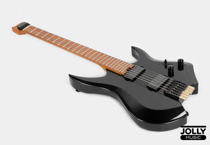 JCraft Aeon Headless Electric Guitar Fixed Bridge Stainless HEF-3 - Metallic Black