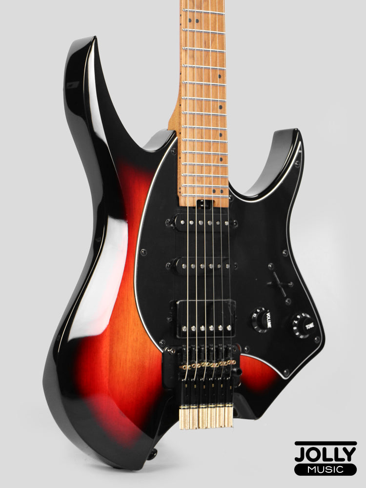 JCraft Aeon Headless Fusion HSS Electric Guitar HTP-3 - Sunburst