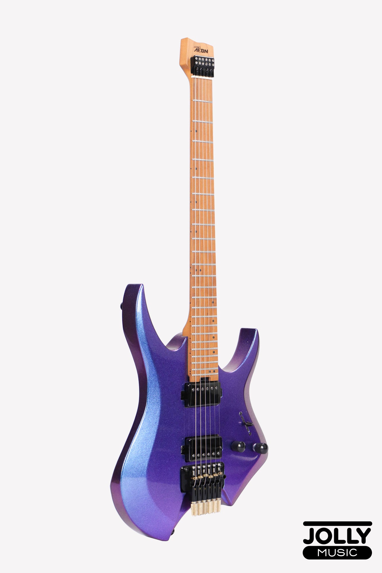 JCraft Aeon Headless Electric Guitar Locking Tremolo Stainless HTR