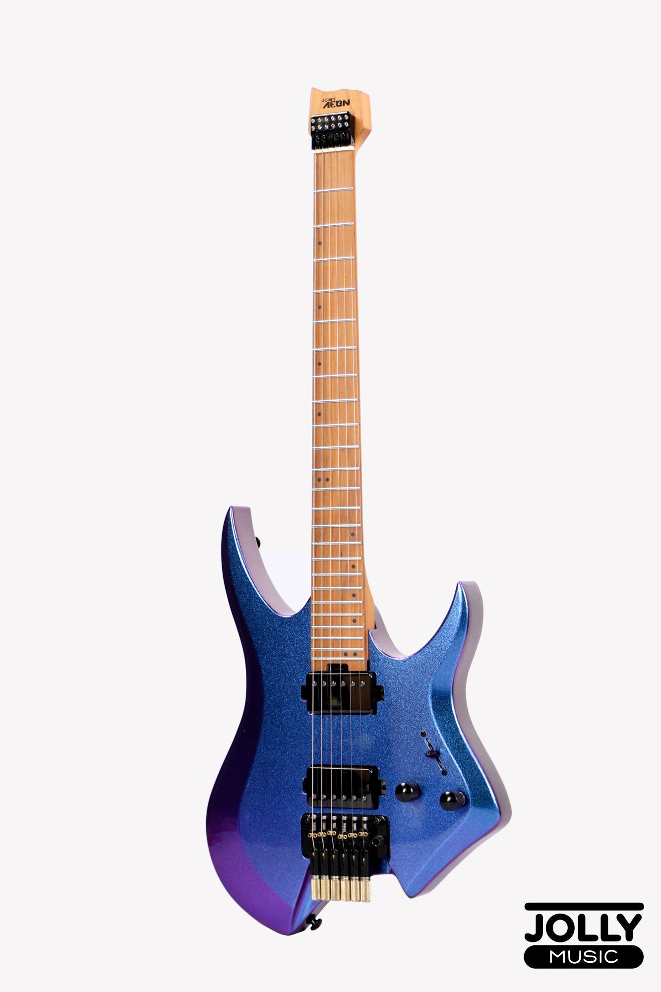 JCraft Aeon Headless Electric Guitar Locking Tremolo Stainless HTR