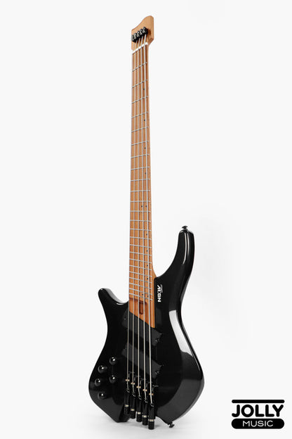 JCraft Aeon Headless LEFT HAND Bass 5-String HBM-3-5 LH - Black Metallic