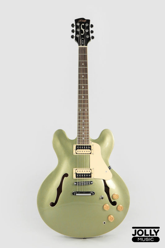 JCraft AR-3 Standard JM Semi-Hollow Electric Guitar - Army Metallic Green
