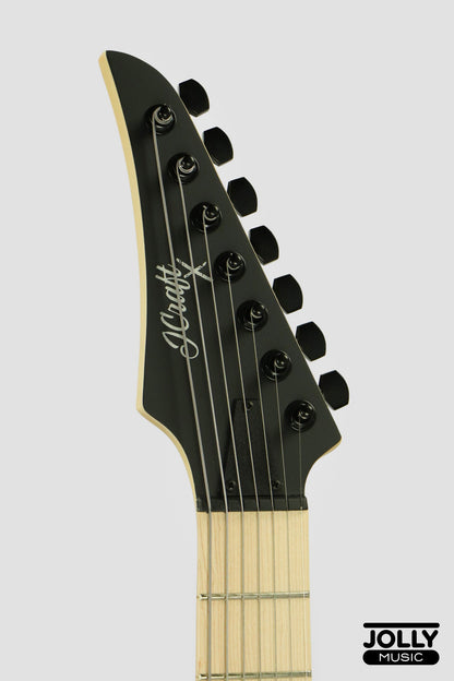 JCraft X Series Bushido BX7-1T 7-String Super S-Style Electric Guitar - Satin White