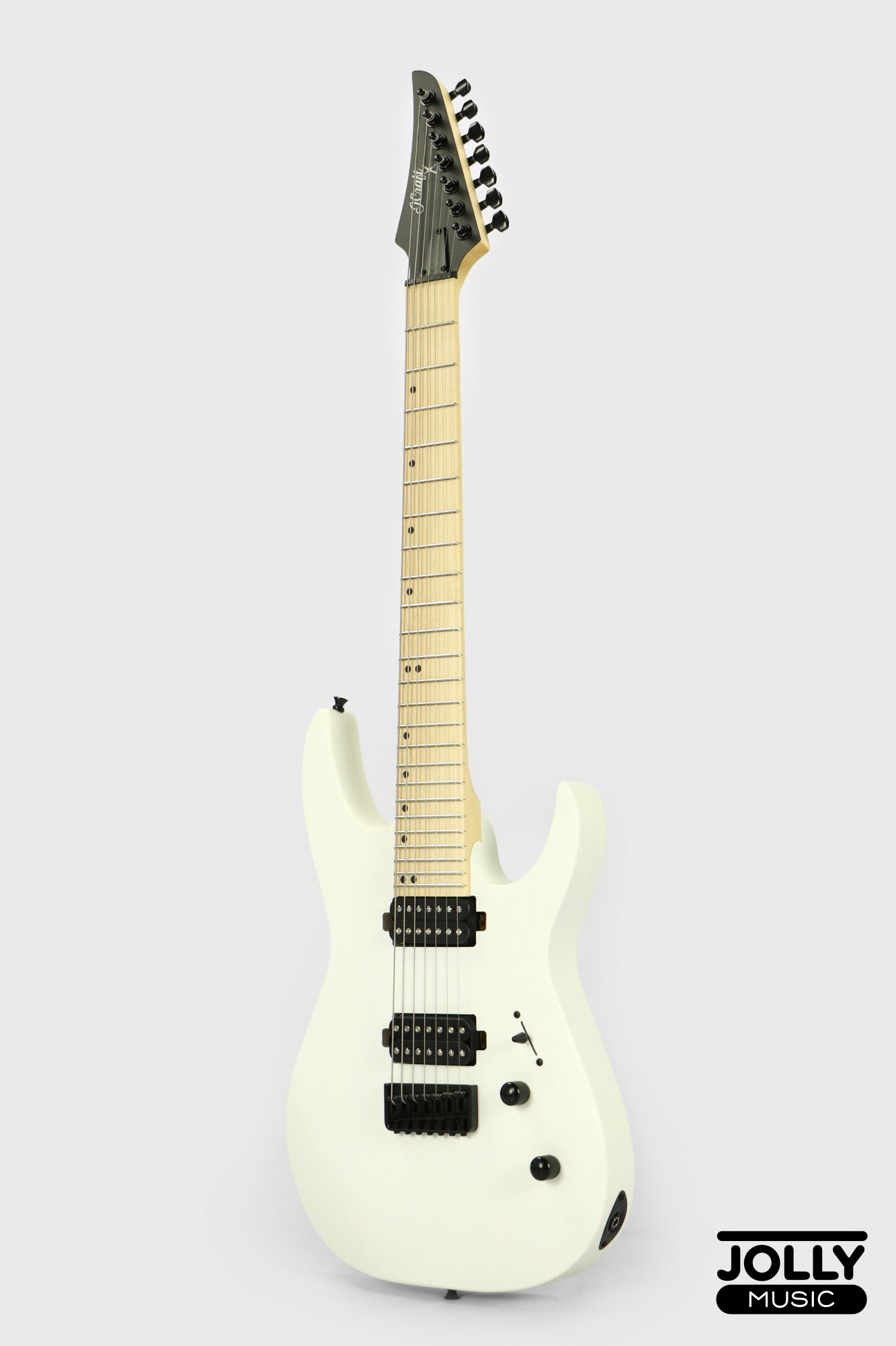 JCraft X Series Bushido BX7-1T 7-String Super S-Style Electric Guitar - Satin White