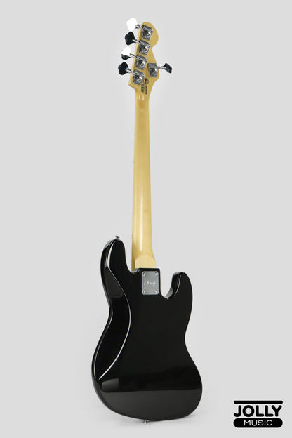 JCraft JB-1 Left Handed J-Offset 5-String Bass Guitar with Gigbag - Black