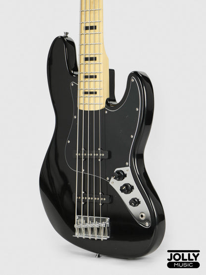 JCraft JB-1 J-Offset 5-String Bass Guitar with Gigbag - Black
