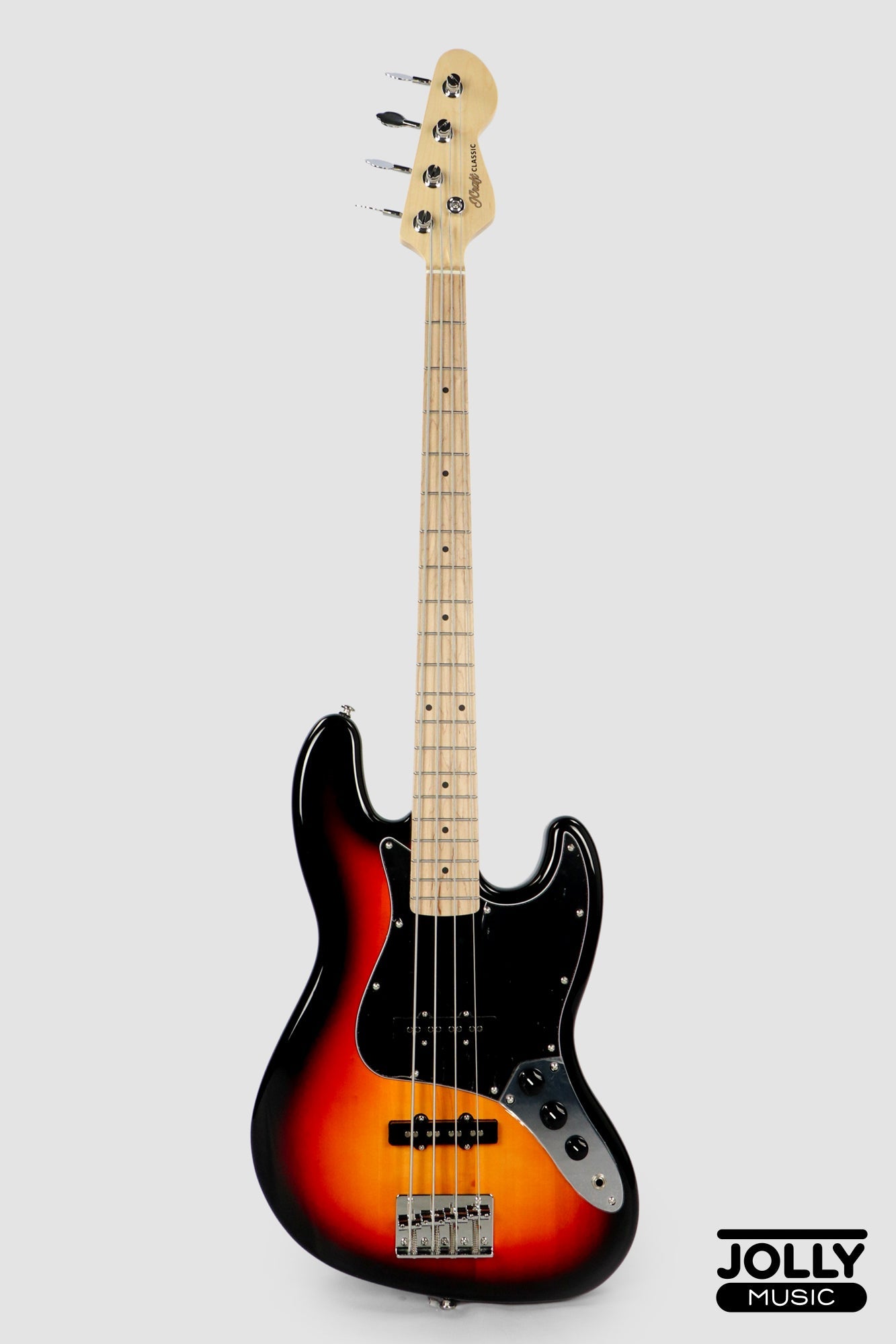 JCraft JB-2 4-String Electric Bass 2026 - Maple / Sunburst