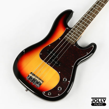 JCraft PB-3V 4-String Bass Guitar - Sunburst