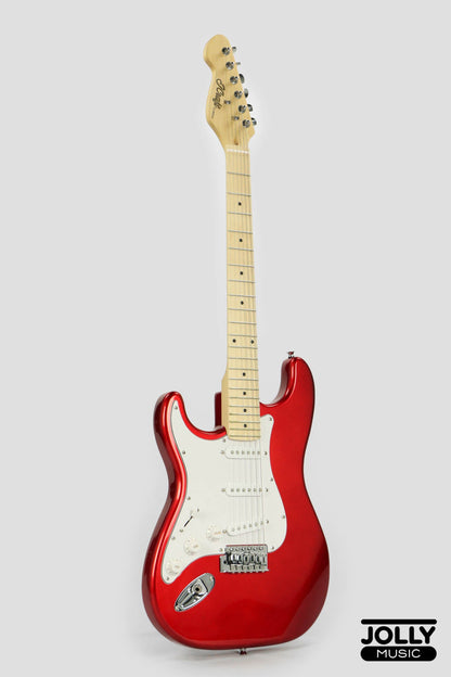 JCraft S-1 LEFT HAND S-Style Electric Guitar with Gigbag - Metallic Red