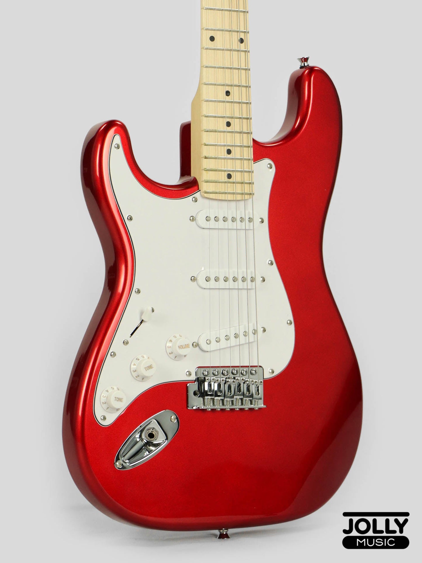 JCraft S-1 LEFT HAND S-Style Electric Guitar with Gigbag - Metallic Red