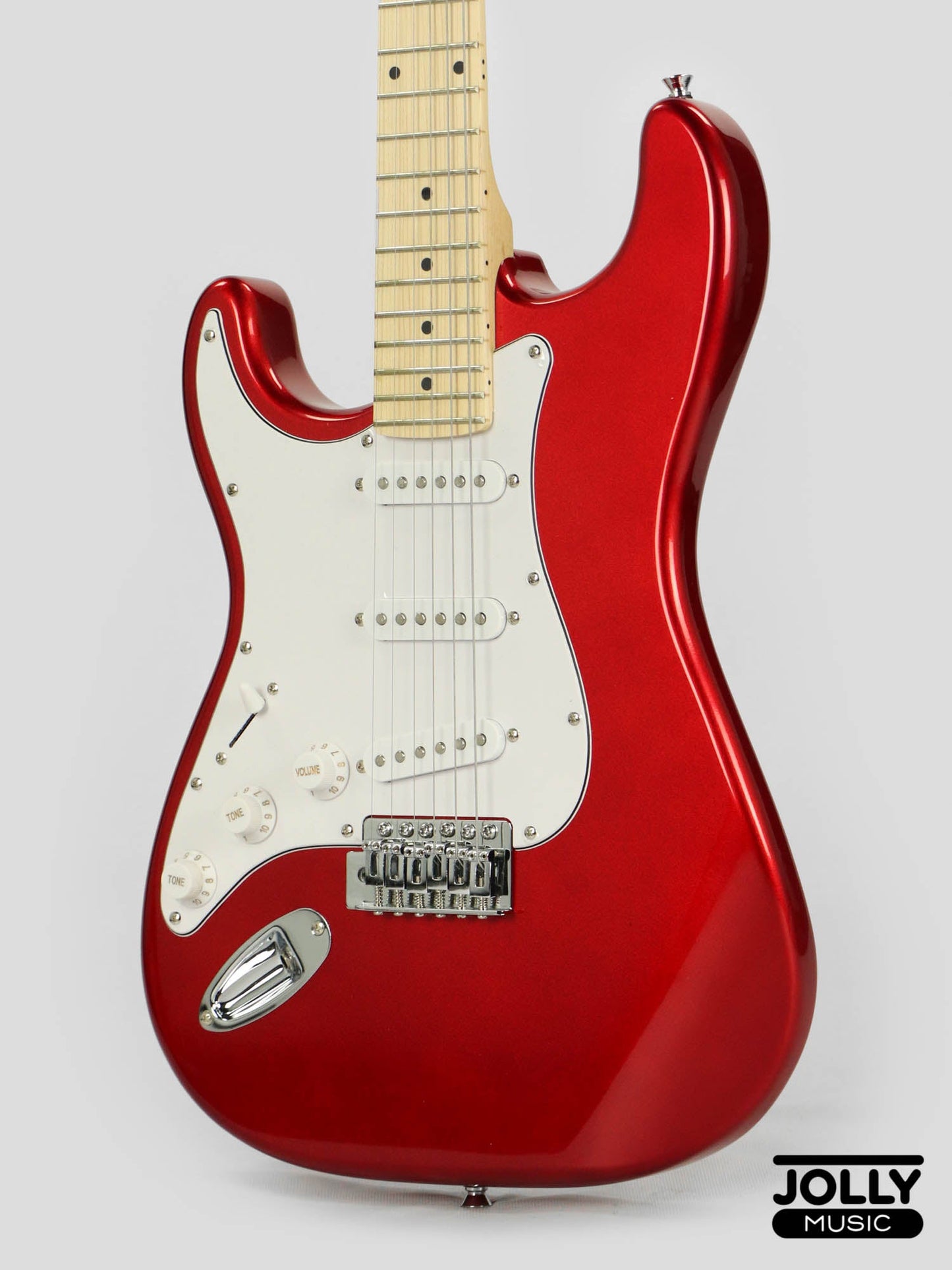 JCraft S-1 LEFT HAND S-Style Electric Guitar with Gigbag - Metallic Red