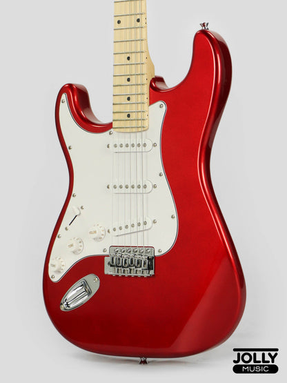 JCraft S-1 LEFT HAND S-Style Electric Guitar with Gigbag - Metallic Red