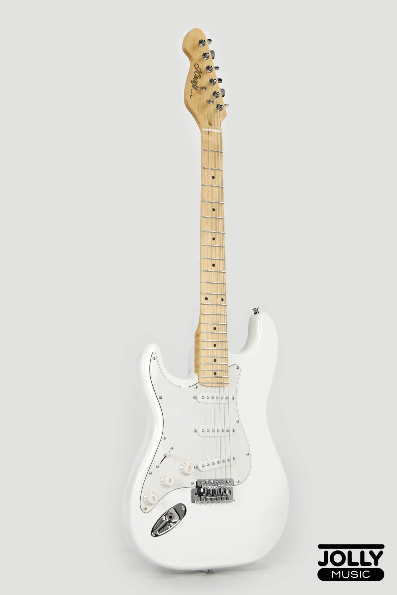 JCraft S-1 LEFT HAND S-Style Electric Guitar with Gigbag - White