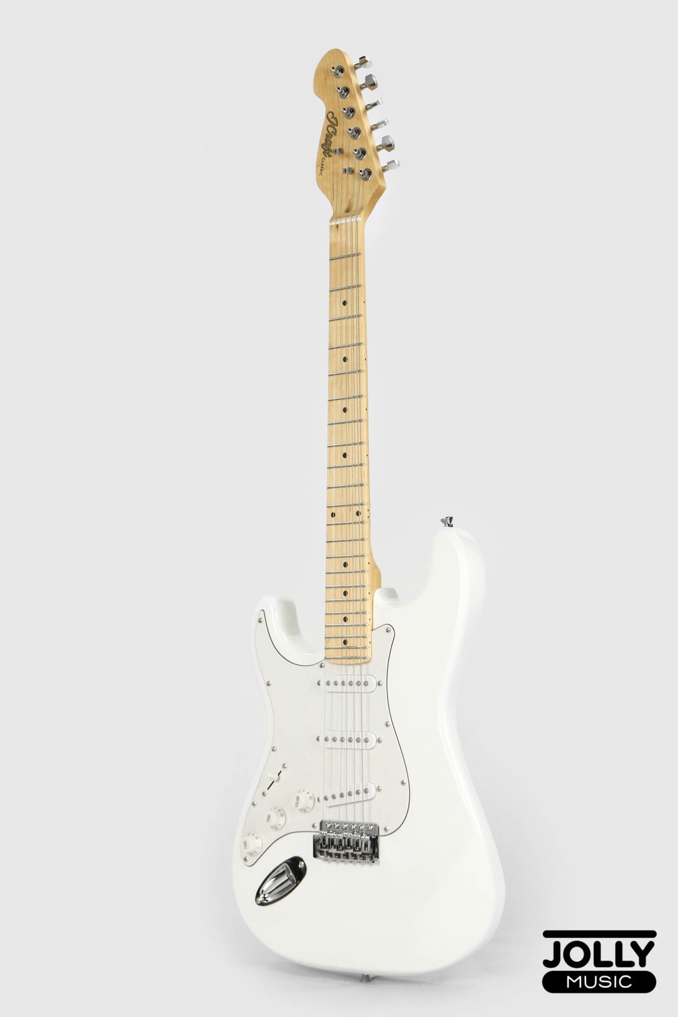JCraft S-1 LEFT HAND S-Style Electric Guitar with Gigbag - White
