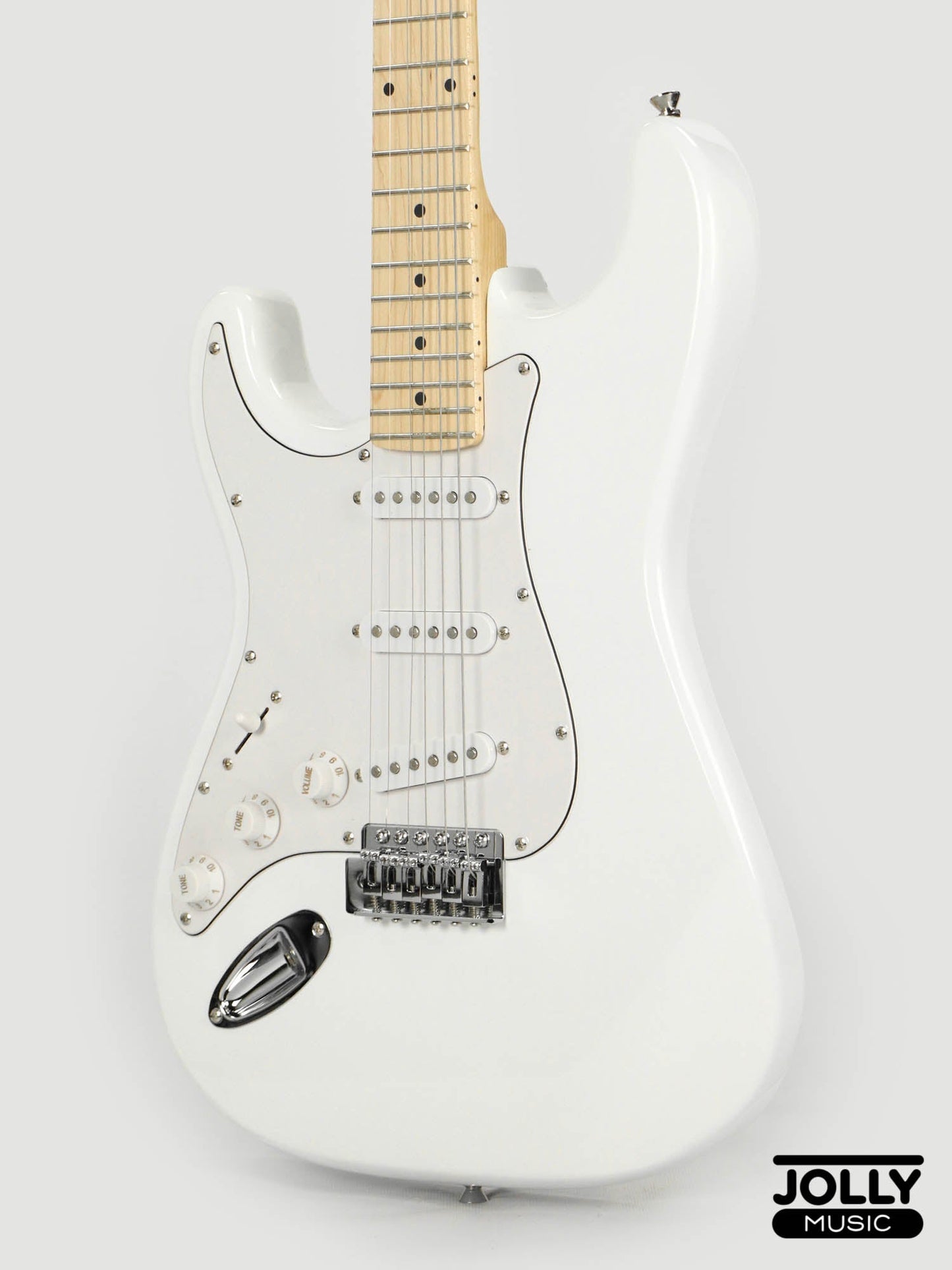 JCraft S-1 LEFT HAND S-Style Electric Guitar with Gigbag - White