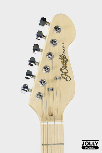 JCraft S-1 S-Style Electric Guitar with Gigbag - White